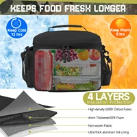 Sac isotherme thermique tactique d'extérieur, boîte à déjeuner robuste, sac à déjeuner Durable isolé étanche pour hommes repas Camping pique-nique 4