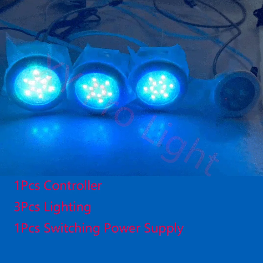 RGB Underwater Bath Light AC12V 100mA 68MM Chromium Plating Face Colorful Surface Submersible LED Pool Lights LED Bathtub Lamp 10pcs new ht7533 3 3 3v 100ma low differential linear voltage stabilization sot 89 ht7533 3 integrated circuit