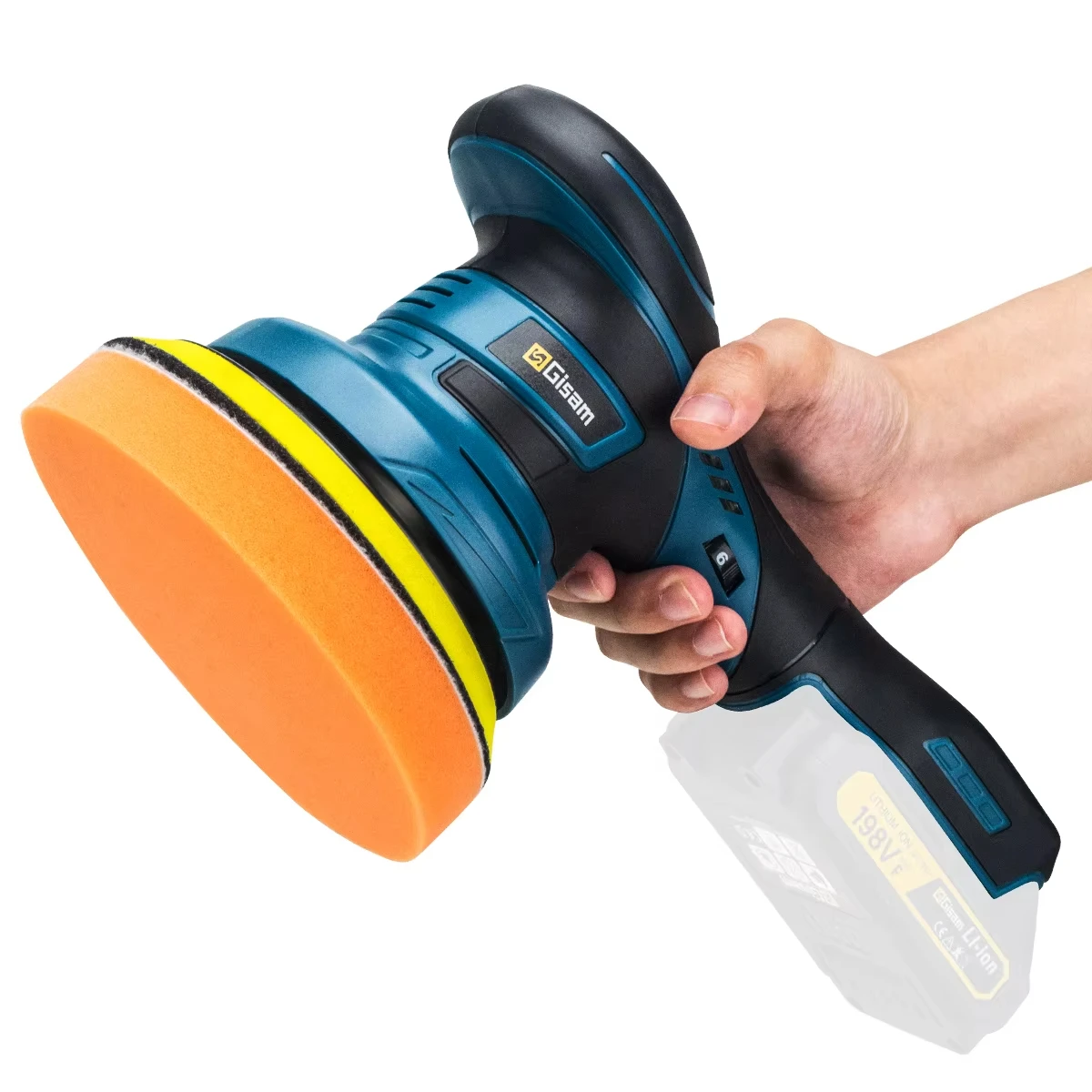 Gisam Brushless Car Polisher 6Gears Adjustment Wireless Car Polishing Machine Electric Polish Tool For Makita 18v Battery Pins car polisher cordless car polisher