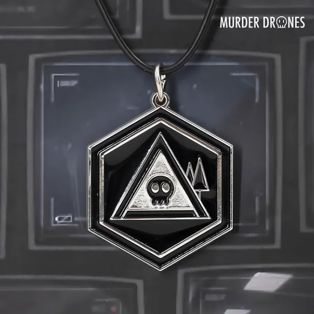 Murder Drones Logo Necklace for Women Black Pendant Necklaces
