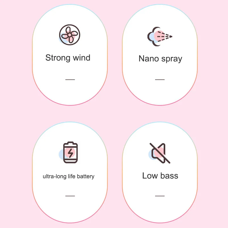 Portable Rechargeable Handheld Spray Fan USB Fast Charging Mini Steam a Cooling Artifact for Both Travel and Outdoor Scenes