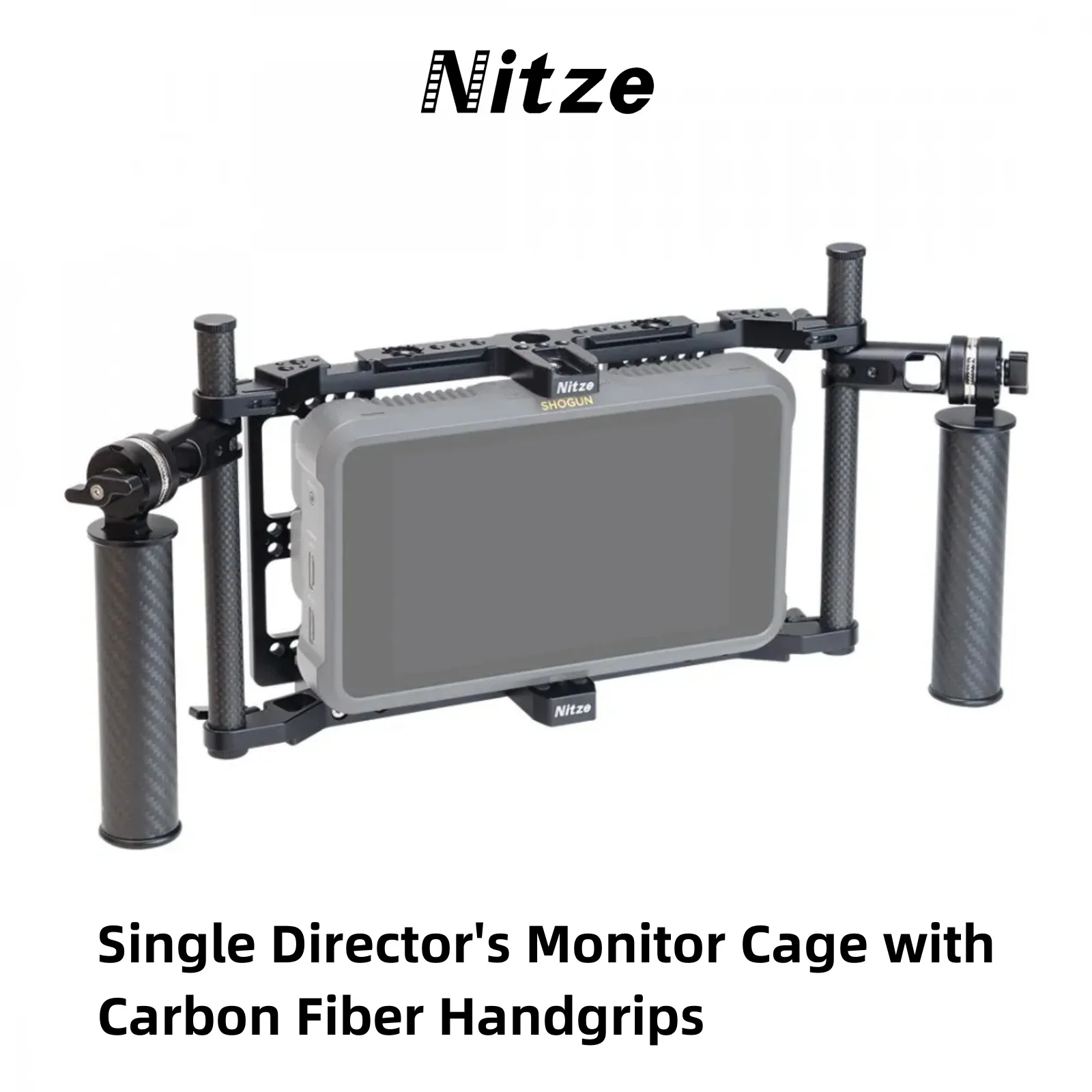 

NITZE Director's Monitor Cage JSQ-003 with ARRI Rosette Handles n Cheese Plate for V Mount Battery for 5" 7" 9" 10" Recorder