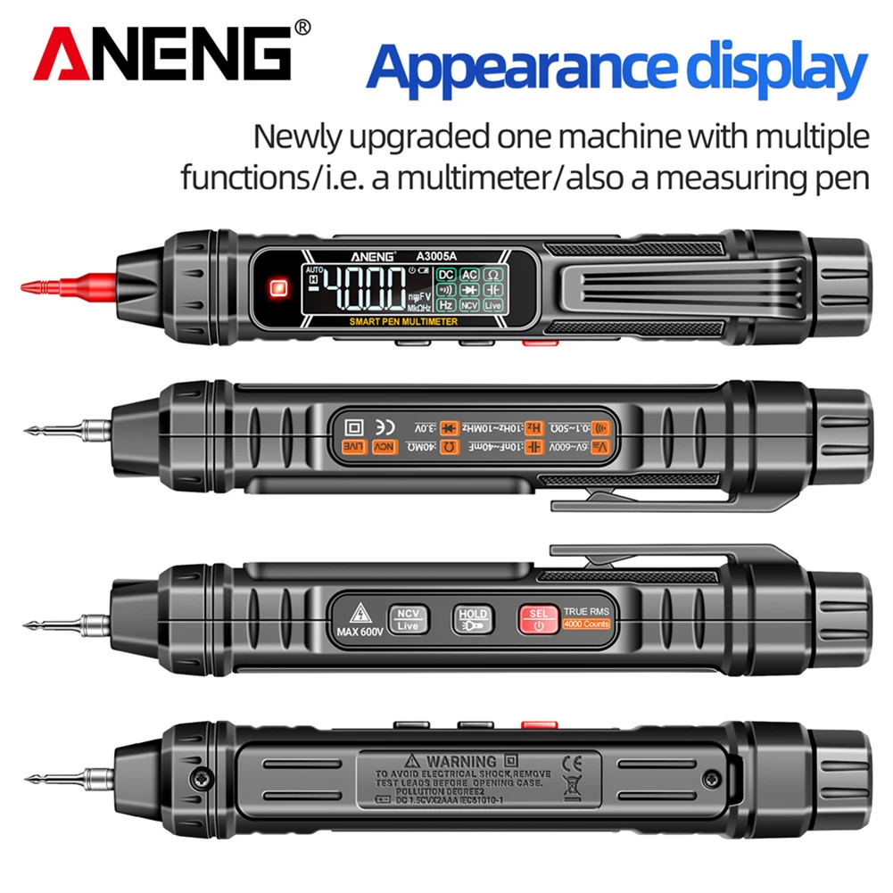 ANENG A/B  Ƽ   4000 īƮ,  跮  ڵ AC/DC   ̿ ׽ , A3005
