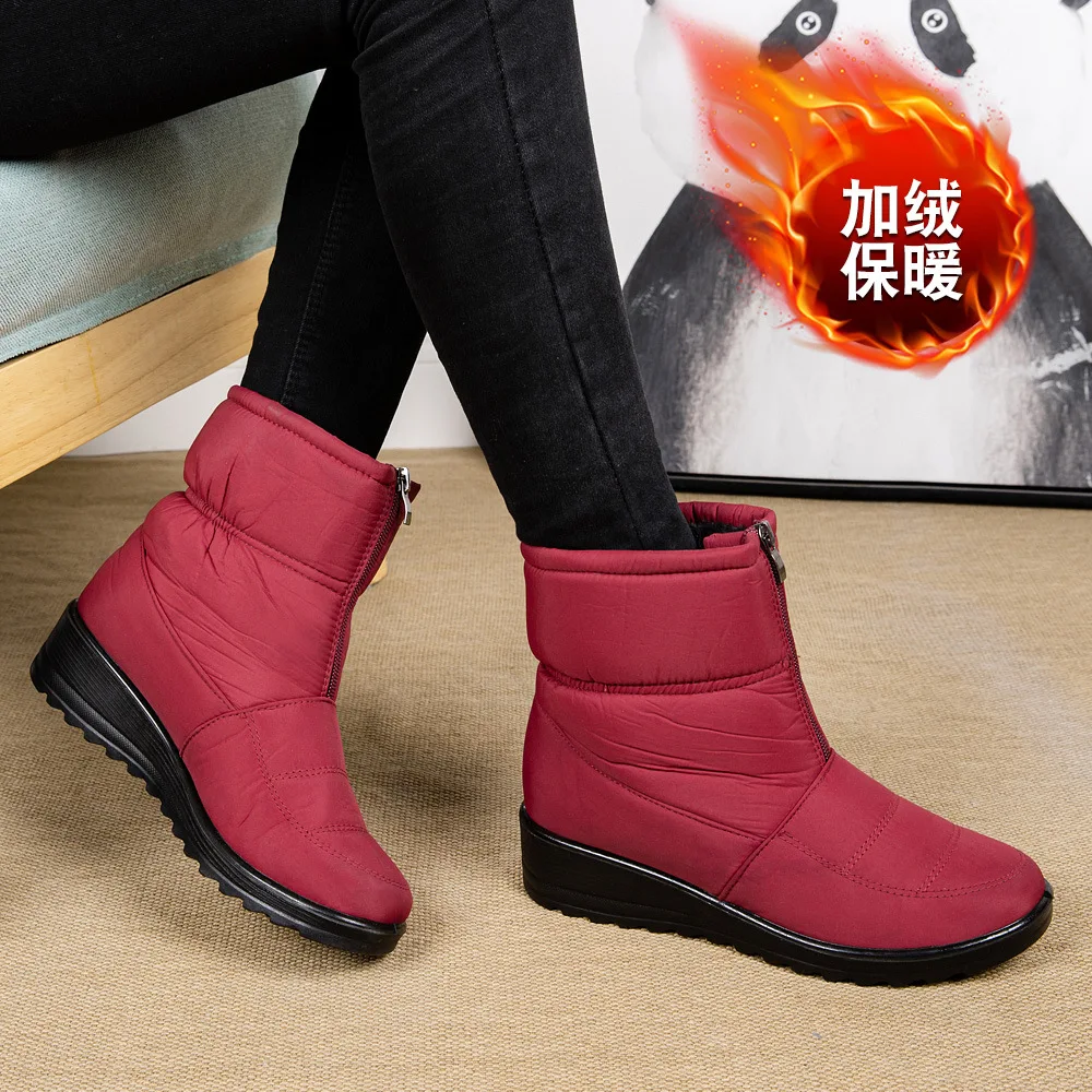 

Womens Shoes 2023 Winter Thickening Warmth Waterproof Ankle Solid Colors Comfort Soft Snow Boots Botas femininas frete grátis