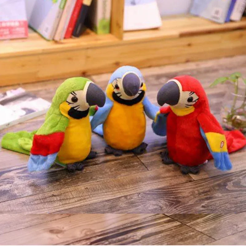 Simulation Plush Toy Parrot Bird Plush Stuffed Doll Children's Toy Cute Animal Birthday Toy Christmas Party Gift for Children 4