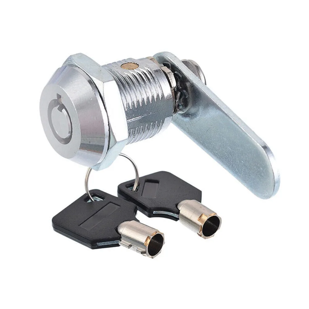 Cylinder Safe Cam Lock Mailbox Locker File Metal Cabinet Mechanical Tongue Lock Power Distribution Box Replacement +2 Keys cabinet safety lock cabinet lock