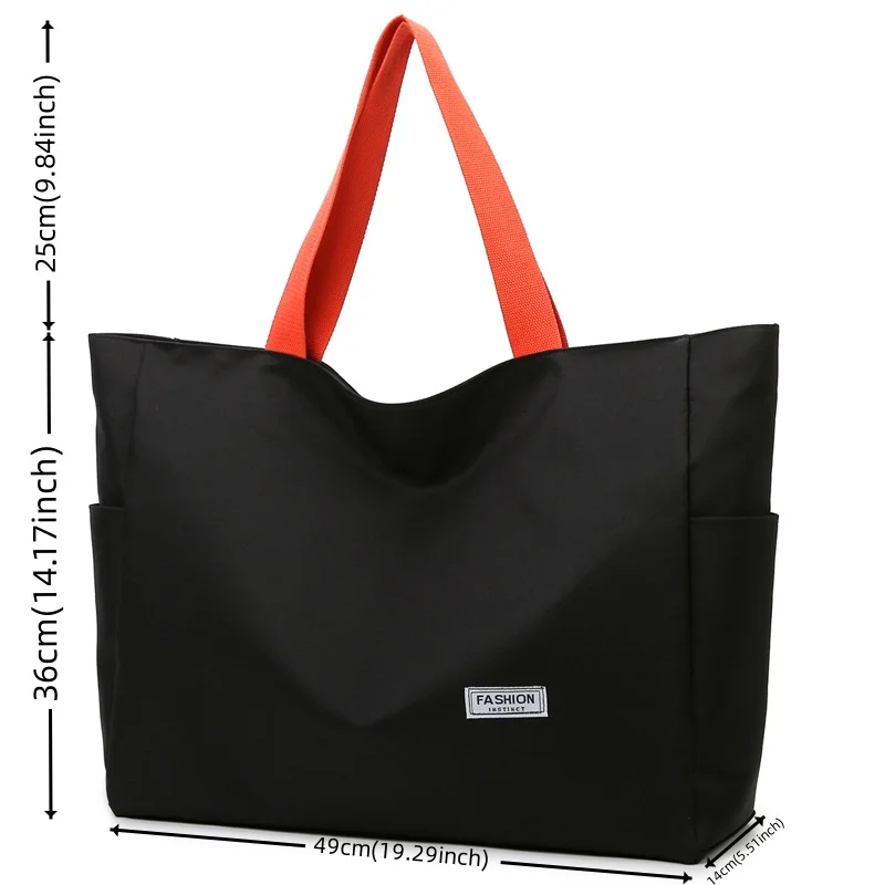 Women's Leisure Shoulder Bags Waterproof Oxford Ladies Fashion Fitness Travel Bags Designer Large-capacity Female Light Handbags