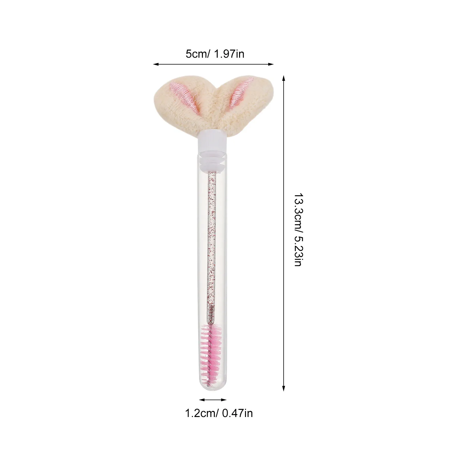 20개 크리스탈 튜브 속눈썹 브러쉬 일회용 속눈썹 스풀리 완드 속눈썹 연장 도구 눈썹 메이크업 어플리케이터 여행용