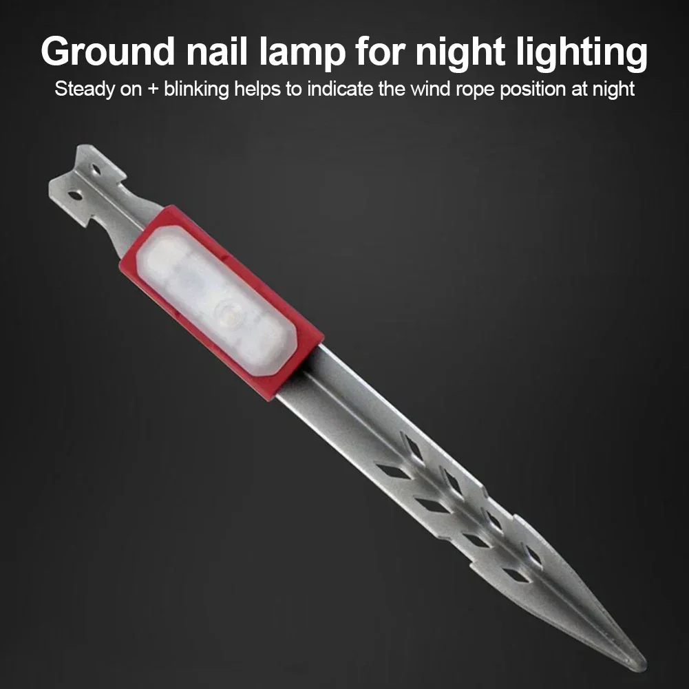 Multifunctional Outdoor Camping Night LED Lighting Tent Spike Light Night Warning Waterproof Anti-Drop Tent Nail