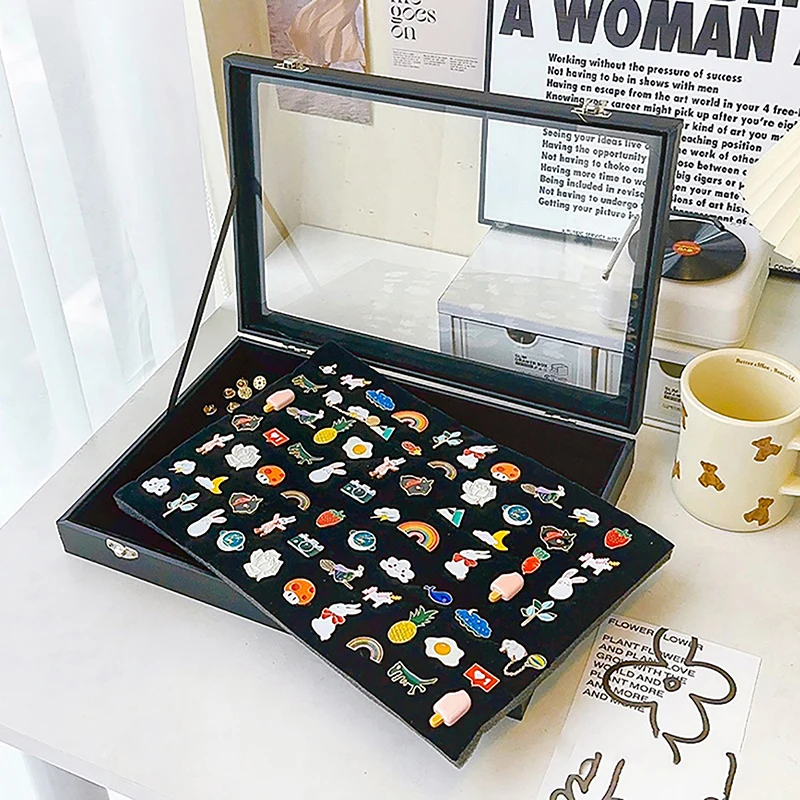 

Бокс для хранения значков, брошь с подставкой, искусственная кожа, ювелирные изделия