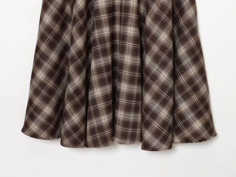 ETJ 2025 Damen Herbst/Winter neuer eleganter und stilvoller A-Linien-Rock mit schottischem Karomuster und einer Vielzahl von kurzen Rocken – Detail 19