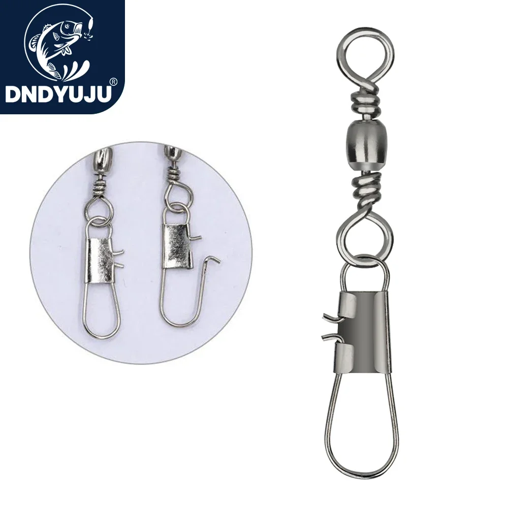 DNDYUJU 10-100 stücke Carbon Stahl Hecht Angeln Barrel Lager Roll Wirbel Pin Angelhaken Köder Stecker FishingAccessories Tackle