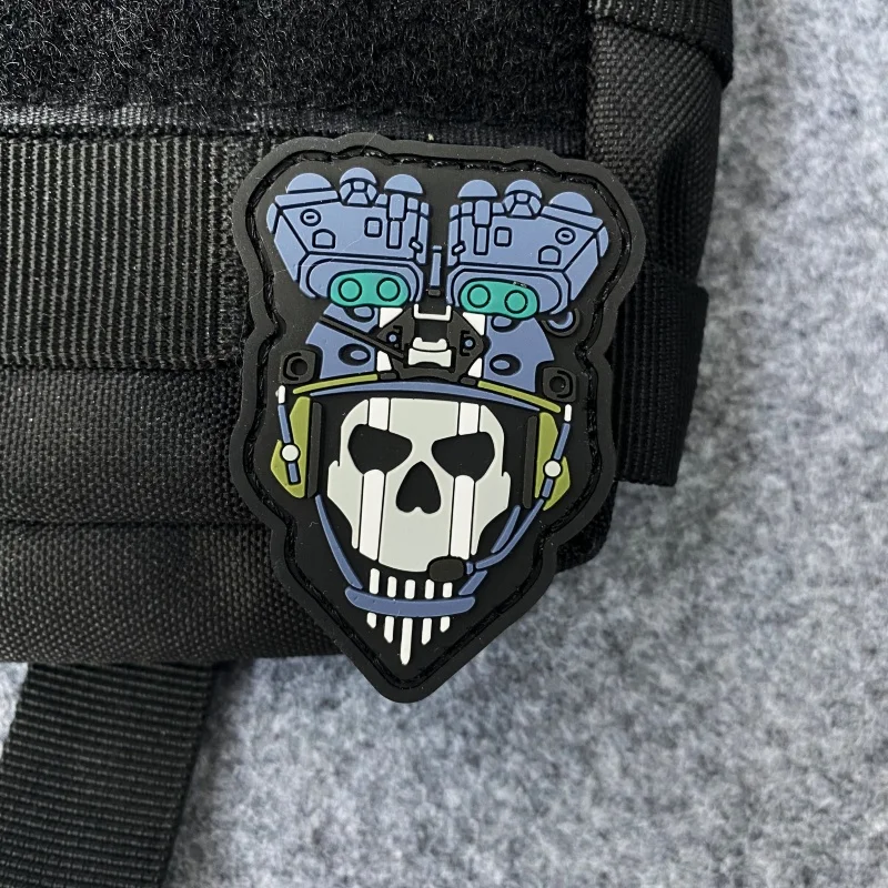 Call of Duty COD20 Night Warfare Ghost PVC Patch Hook and Loop Team 141 Backpack Tactical Stickers Morale Badge Armband
