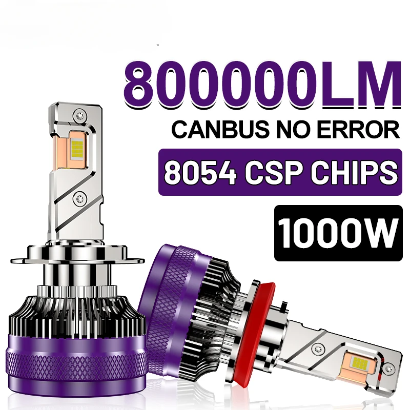 

2pcs 800000LM H7 H3 H4 LED Headlight H11 H8 H1 24PCS 8054 CSP HB3 9005 HB4 9006 9012 HIR2 H9 Mini Auto Diode Fog Lamp Plug&Play