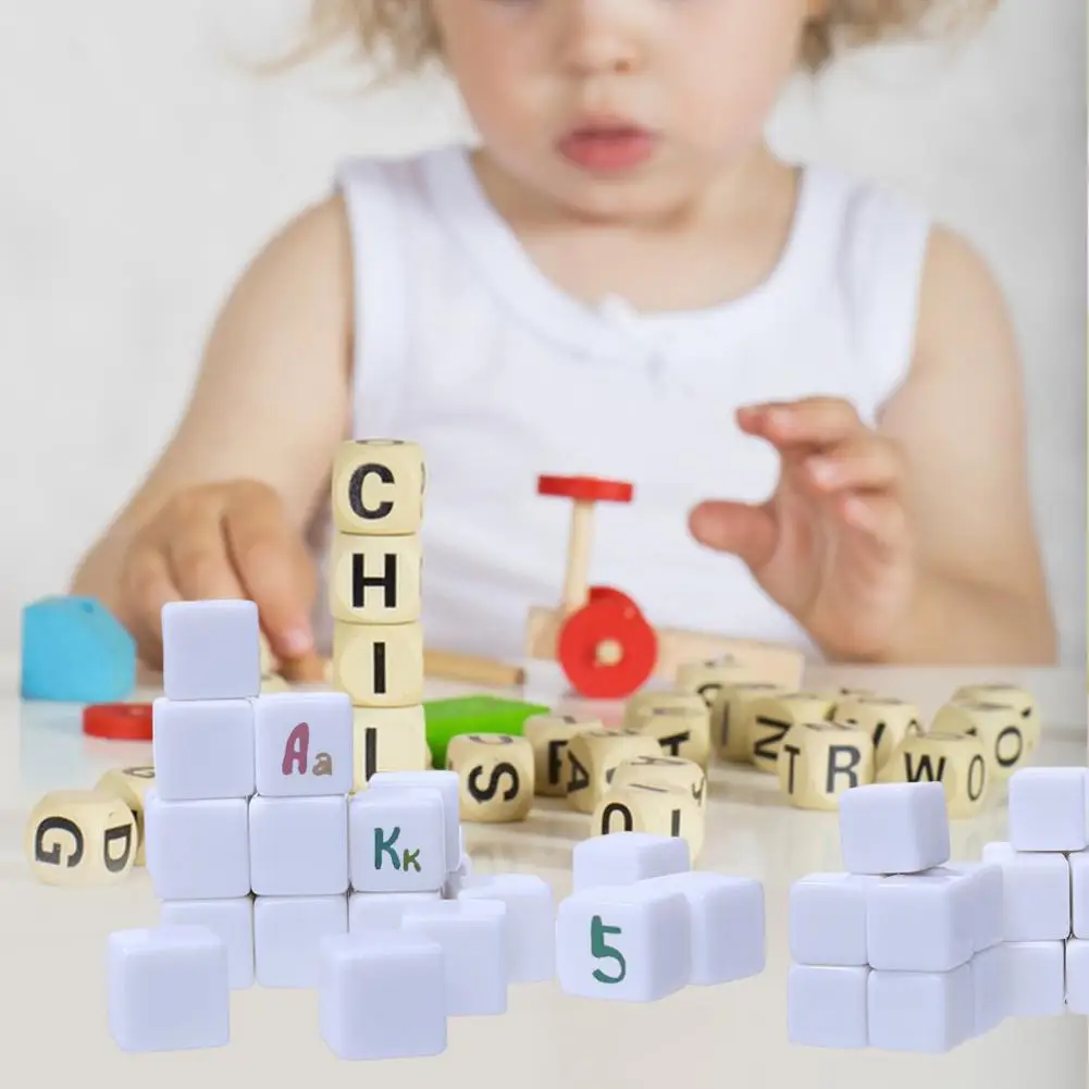 

Blanks Dice Set Classroom Board Game Blanks Dice Bulk Set of 50 Smoothed Surface White Cubes Blanks Dice for Classroom Board