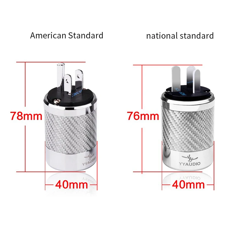 YYAUDIO US Schuko Power Plug Connector Female-Male audio US Power DIY Mains Cord IEC Audio Connector Supply Plug