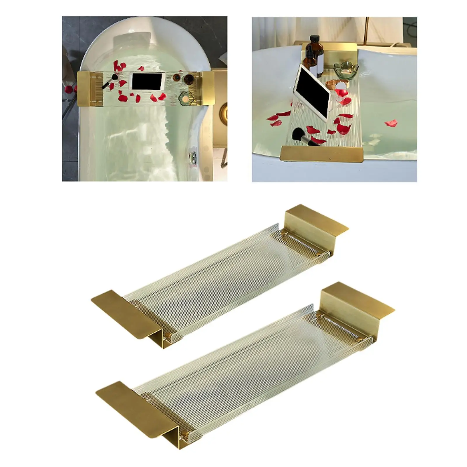 Acrylic Bathtub Tray, Bathroom Organizer, Bathtub Accessories, Gifts Extendable