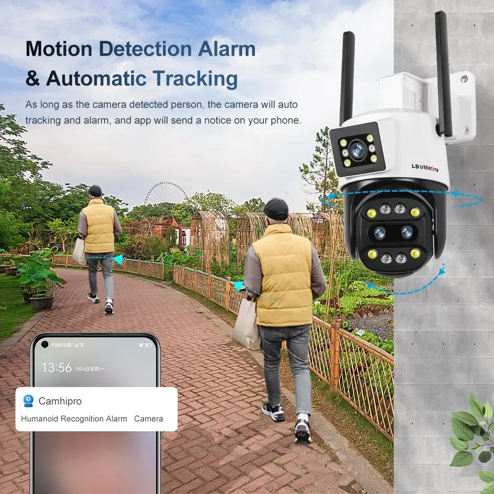 LS VISION ߿  IP ī޶, 6MP, 10X , 4G , 3   ũ, P2P ڵ , IP66   ī޶
