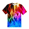 kids T-Shirts 3D Print Flame lightning Pattern Round Neck T-Shirts Casual Boys Girls Tops Oversized Fashion Kids Tees Clothing 1