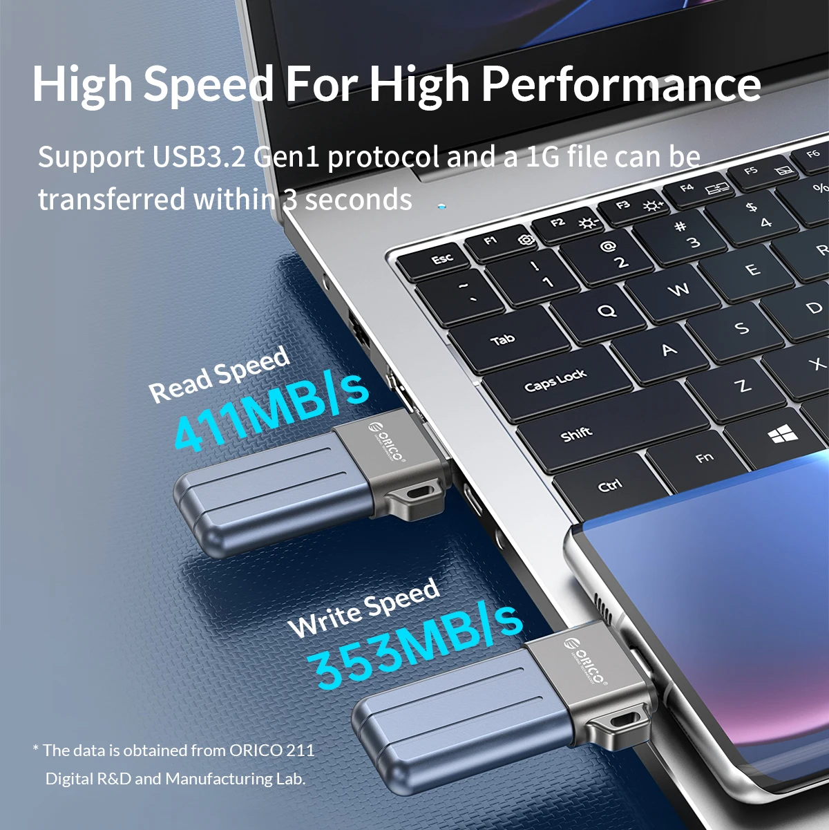 Orico Ufsd Todos Metal 512gb Usb Flash Drive Pen Drives de 411 mb s 256gb 128gb gb Usb Stick tipo 64 c Pendrives Memory Stick Disco de u - Imagem 5