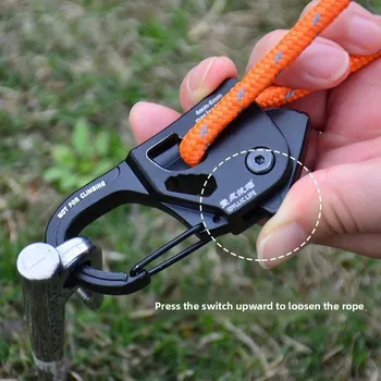 Automatic Retractable Buckle Tent Rope Tensioner for Outdoor Canopy Windproof Adjustable Tightening System Camping Equipment