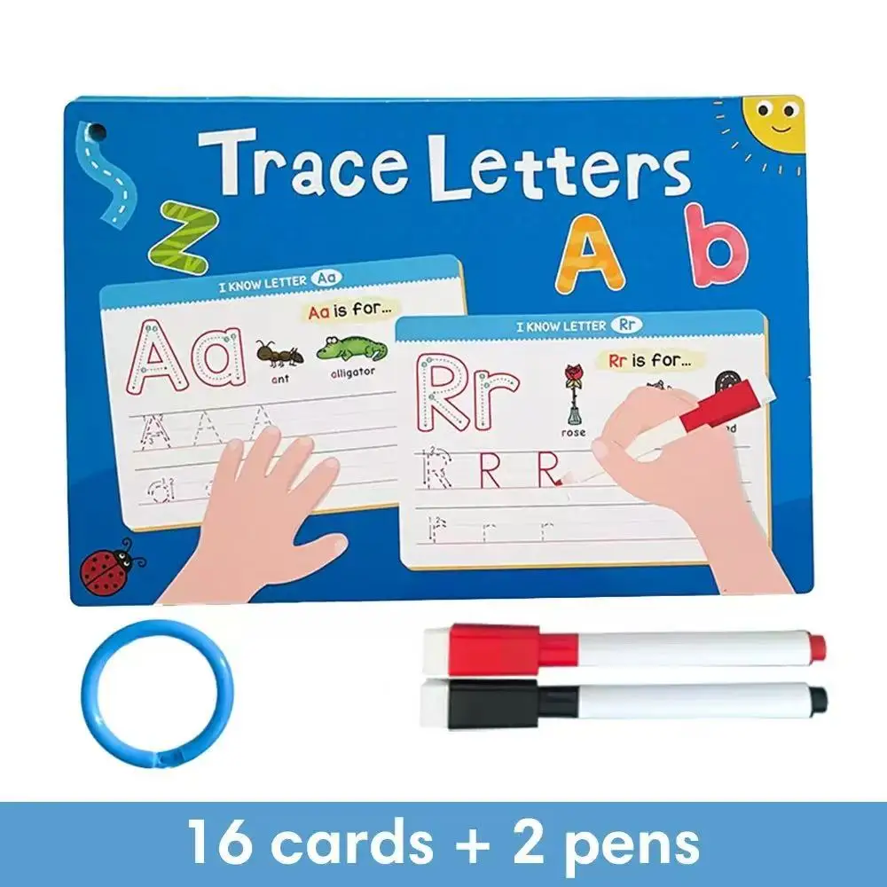Montessori Tracing Practice Flash Cards for Preschoo Kindergarten Toddlers 3-6 Handwriting Chart Magic Practice Copybook 5
