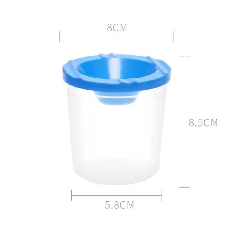 Multifunctional Pen Washing Bucket Watercolor Paint Painted Art Pen Washing Cup Plastic Transparent Painting Pen Washing Cup 5