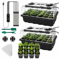 Premium Seed Starter Kit with Adjustable Ventilation & USB Controller, Indoor Tray for Optimal Germination and Growth (2 pack)