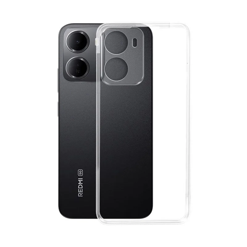Premium Transparent Phone Case with Camera Protection - Soft TPU Shockproof Cover
