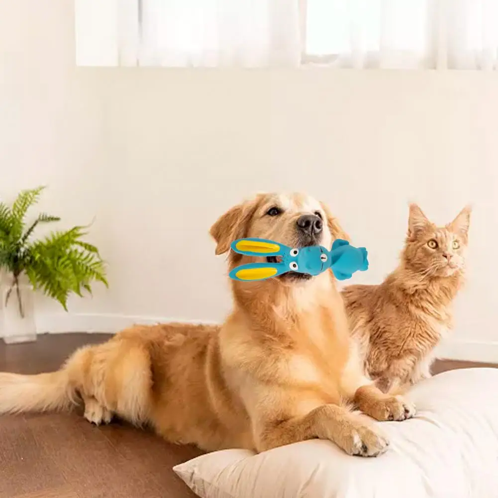 

Pet Toy for Teeth Attention-grabbing Pet Toy Squeaky Dog Toy Long Ear Rabbit Design for Teeth Bite Resistance with for Training