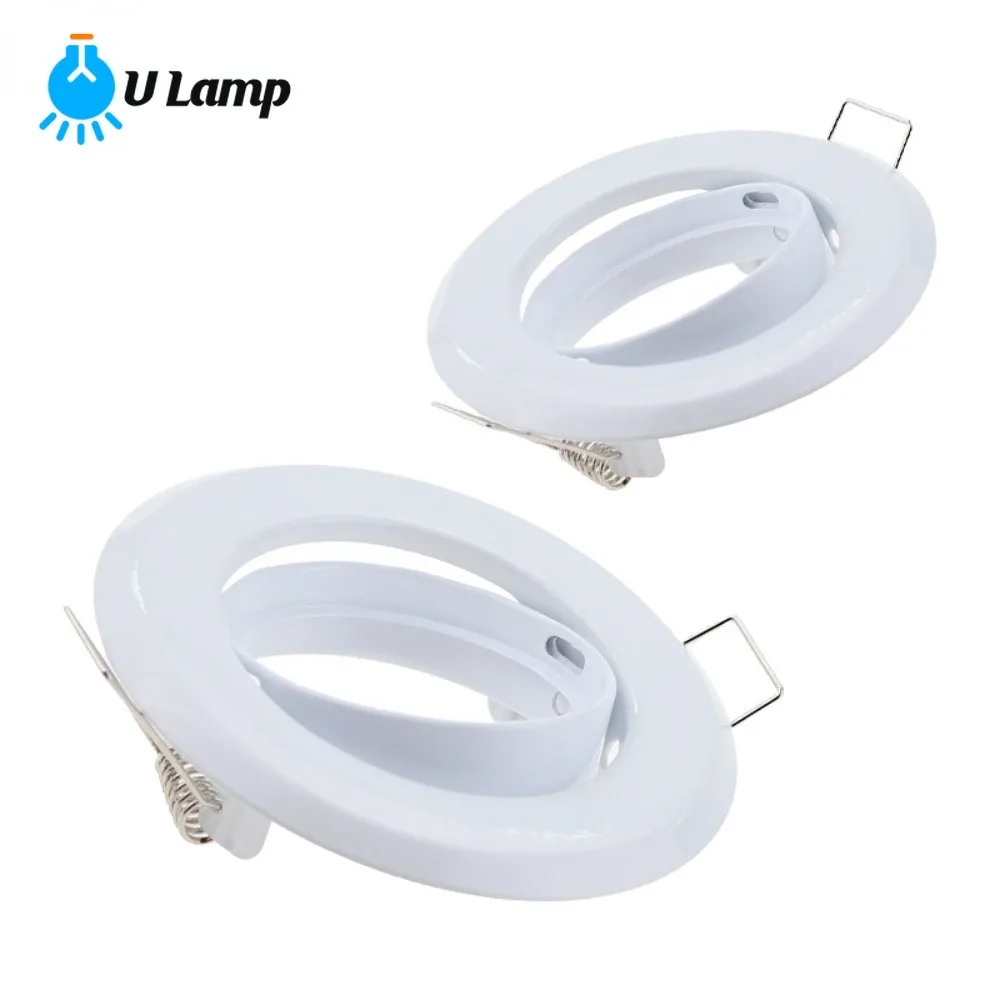 

2pcs MR11/MR16 Light Stand GU10 Face Ring Led Spotlight Embedded Ceiling Light Stainless Steel White Nickel White Round