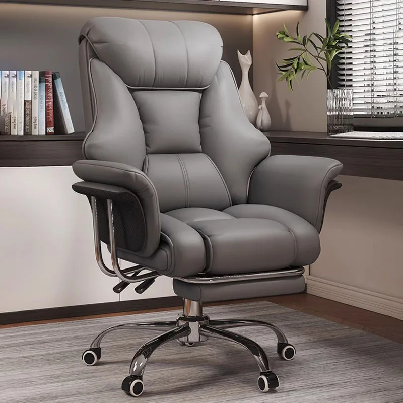 

Swivel Wheels Office Chair Ergonomic Cushion Comfy Luxury Gaming Chair Vintage Black Minimalist Silla Gamer Office Furniture