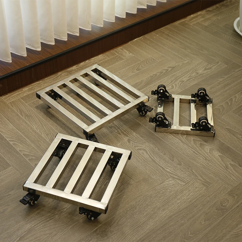 200KGSBearingStainlessSteelMovingTransportTrolleyPlatformCart