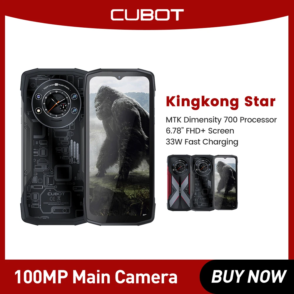 

Cubot KingKong Star Rugged 5G Smartphones 6.78Inch Screen Octa Core 12GB+256GB 100MP Camera Android 13 Mobile Phone 10600mAh NFC