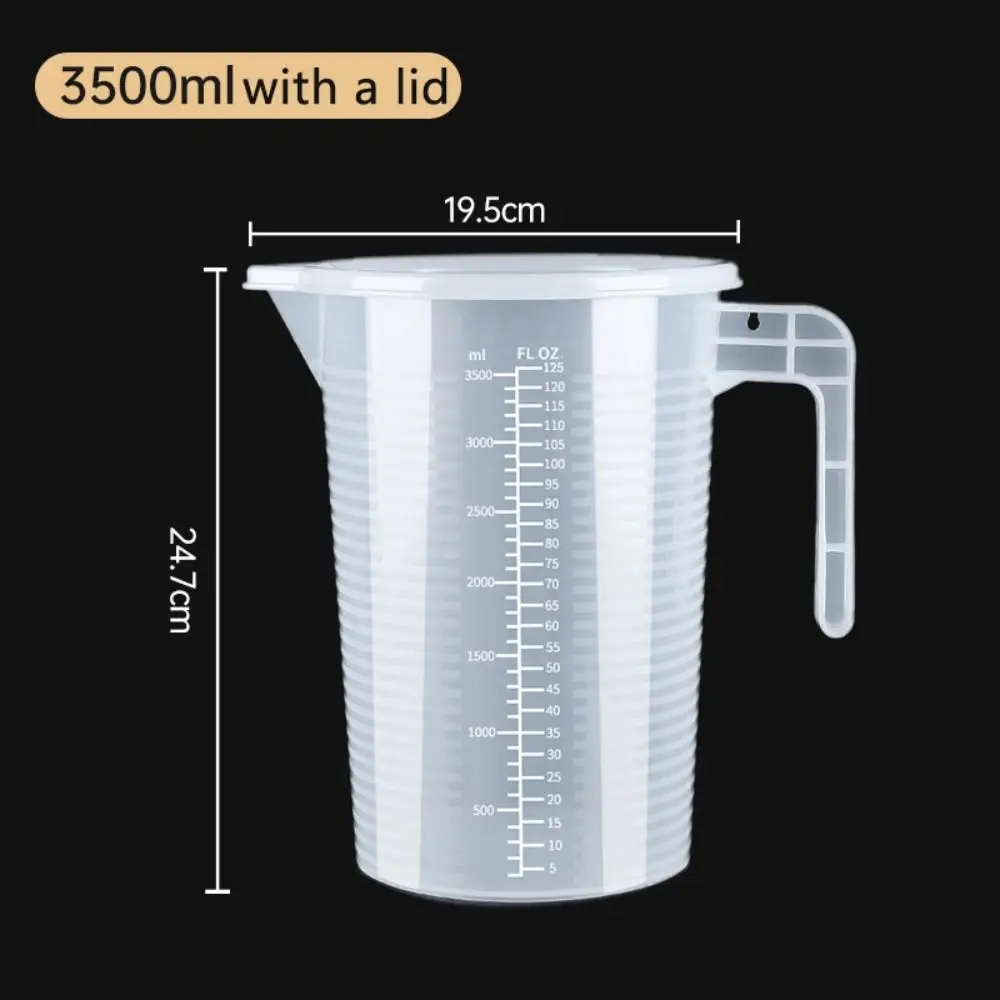 Transparent Plastic Measuring Cup with Graduated Scale for Kitchen Baking and Cooking
