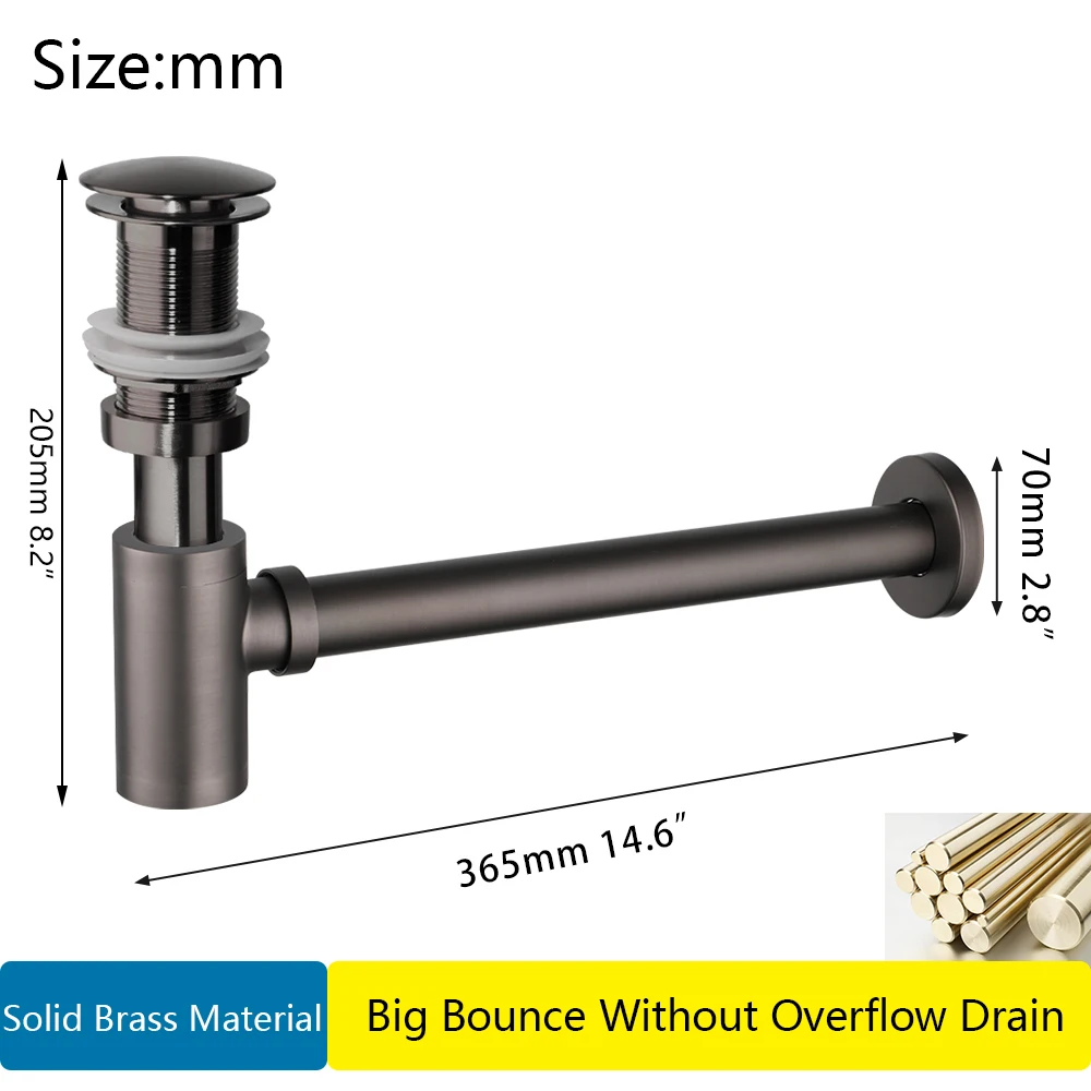 Drain Stopper Basin Drain Stopper Bathroom Sink Stopper Bathroom Sink Plug Washbasin Drain Plug Sink Drain Pipe Set YANKSMART Bathroom Bottle P-Trap Waste Pipe Tube With Pop-up Drain Stopper Kit Assembly Washbasin Siphon Horse Accessory