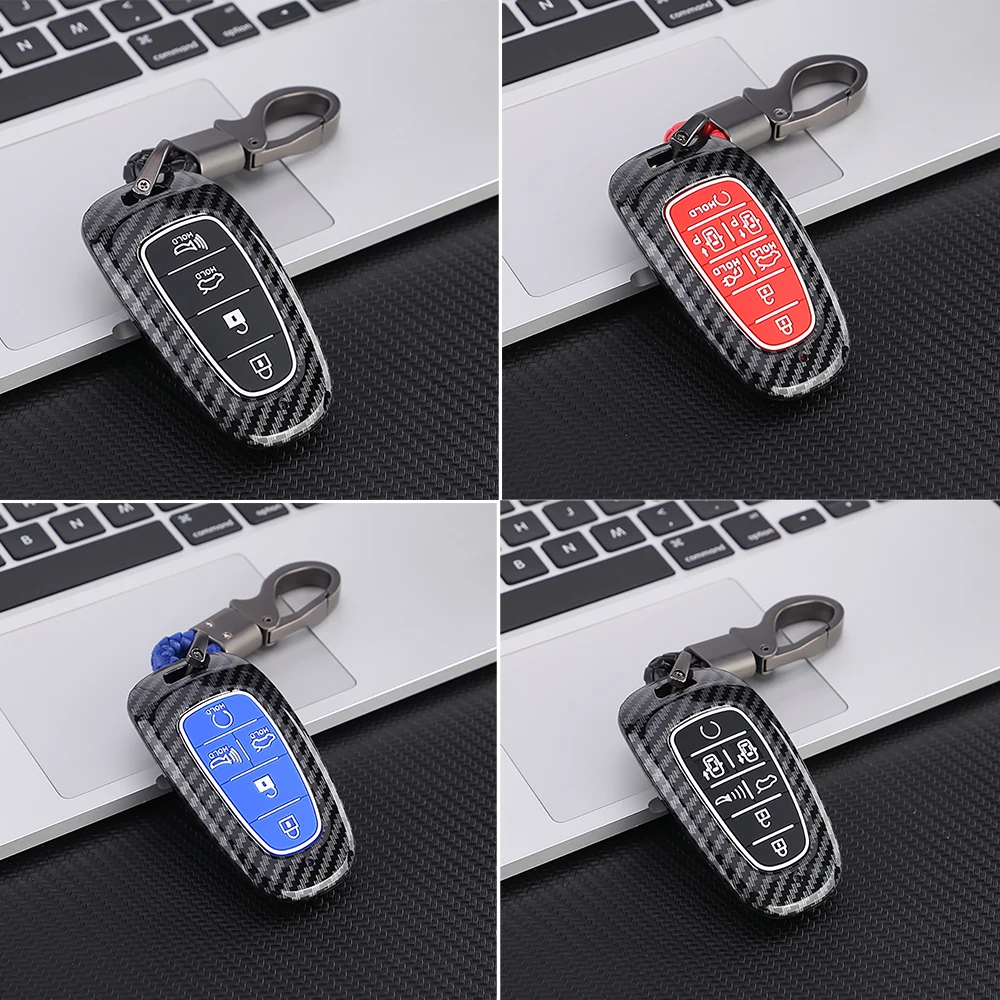 Ontto Car Key Fob Cover Fit For Hyundai Santa Fe Tucson 2022 Nexo NX4 - View #7