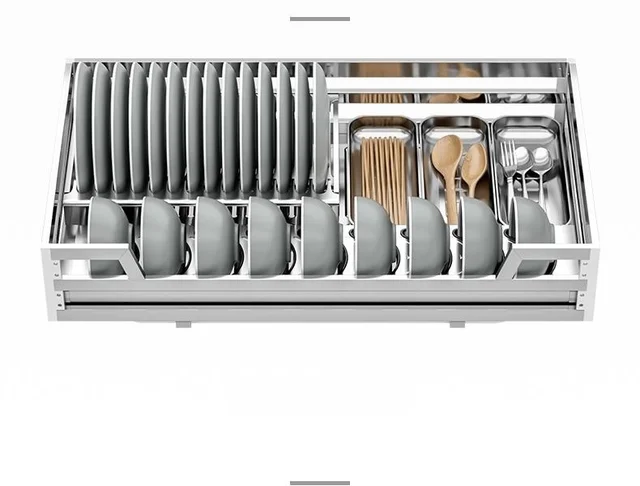 Organizer Armario De Despensa Cocina Organizador Pantry Dish Drainer  Stainless Steel Cozinha Rack Kitchen Cabinet Storage Basket - Racks &  Holders - AliExpress