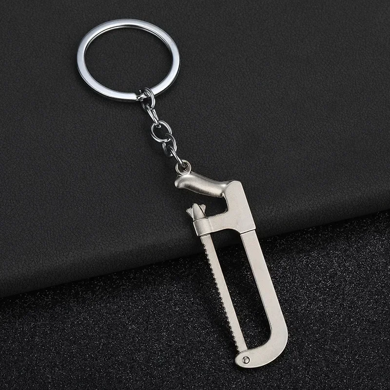 Compact Tool-Inspired Keychain Set: Creative Metal Car Keyrings with Adjustable Wrench Spanner - Mini DIY Gift Collection