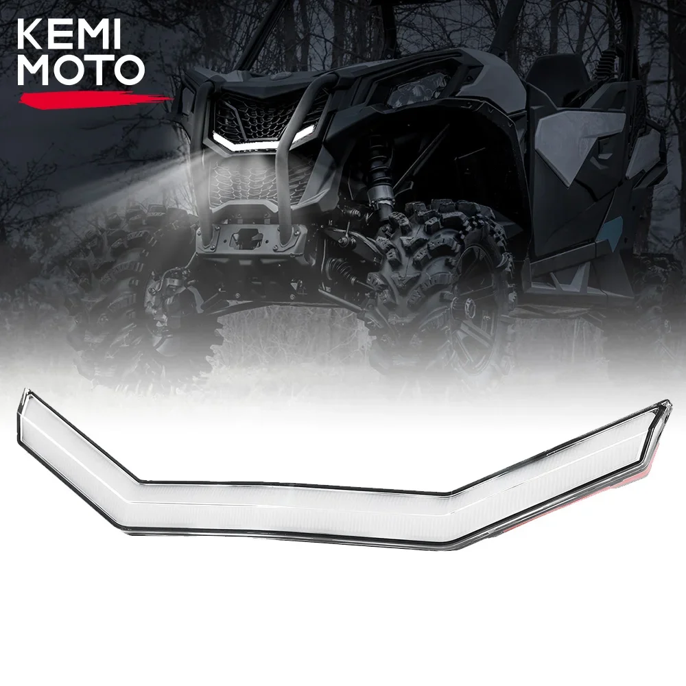 

UTV Grille Vehicle Headlight for Can-Am Maverick Trail 800 800R Sport Max 1000 1000R R 2018+ Front Mesh Center Fang Light