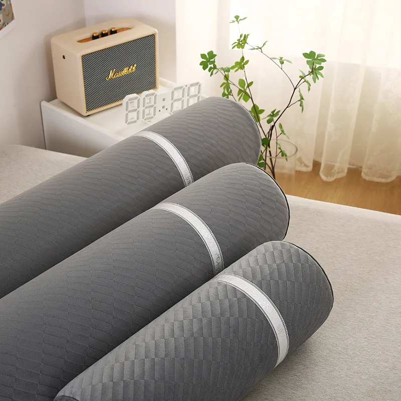 Cervical Neck Roll Memory Foam Pillow Bolster Pillow Round Neck Pillows Support for Sleeping Bolster Pillow for Bed Legs Back 2