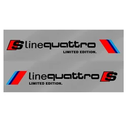 Sleek Sporty 3D Car Door Decoration Stickers - Set of 2 (Sline black)