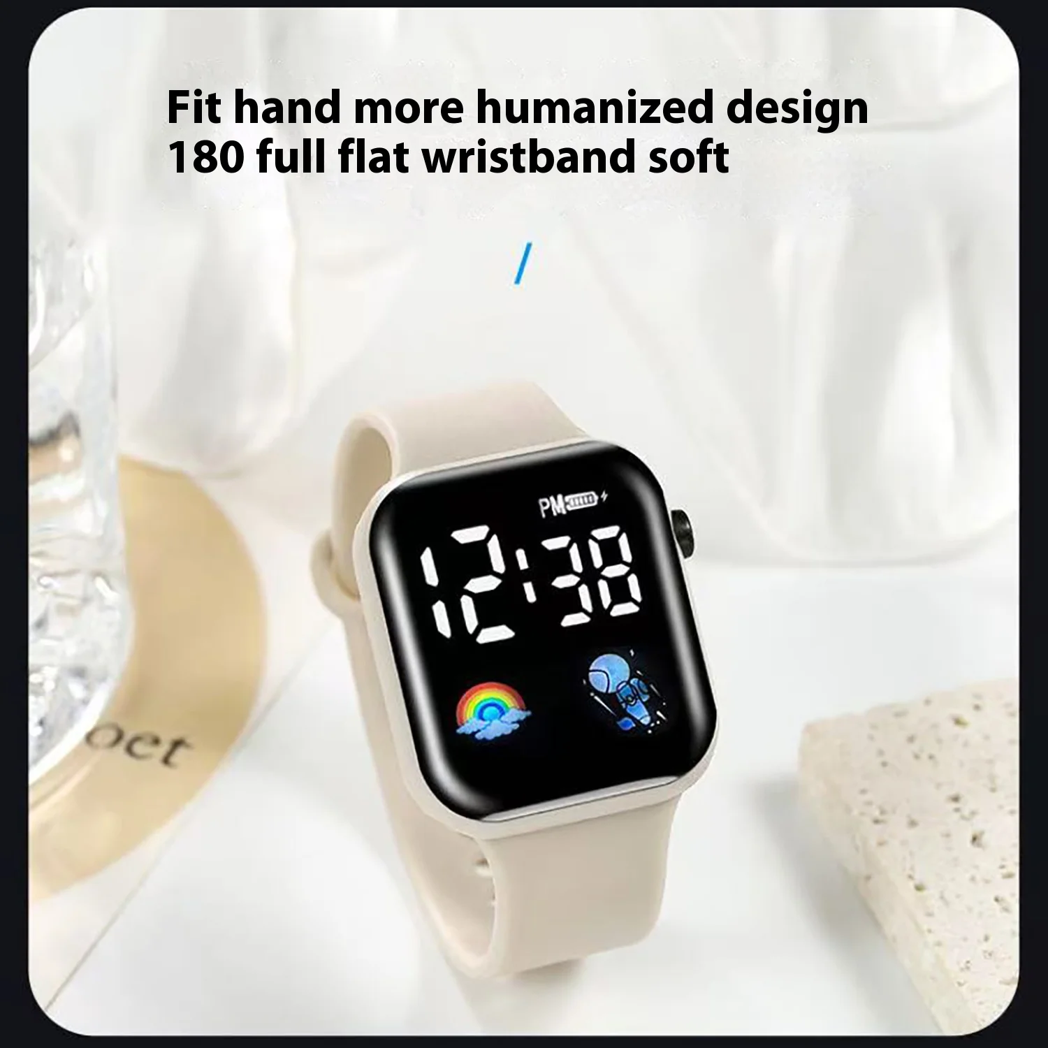 New Sport Watch Men Women 1.8-inch LED Screen Display Heart rate Health Watch IP 67 Waterproof Outdoor Fitness Watch For Xiaomi 2