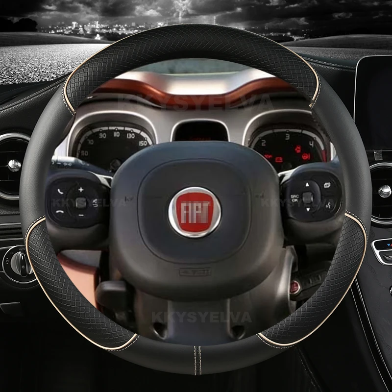 Coprivolante per auto in pelle artificiale nera adatto per Nissan Qashqai X-Trail Leaf Juke