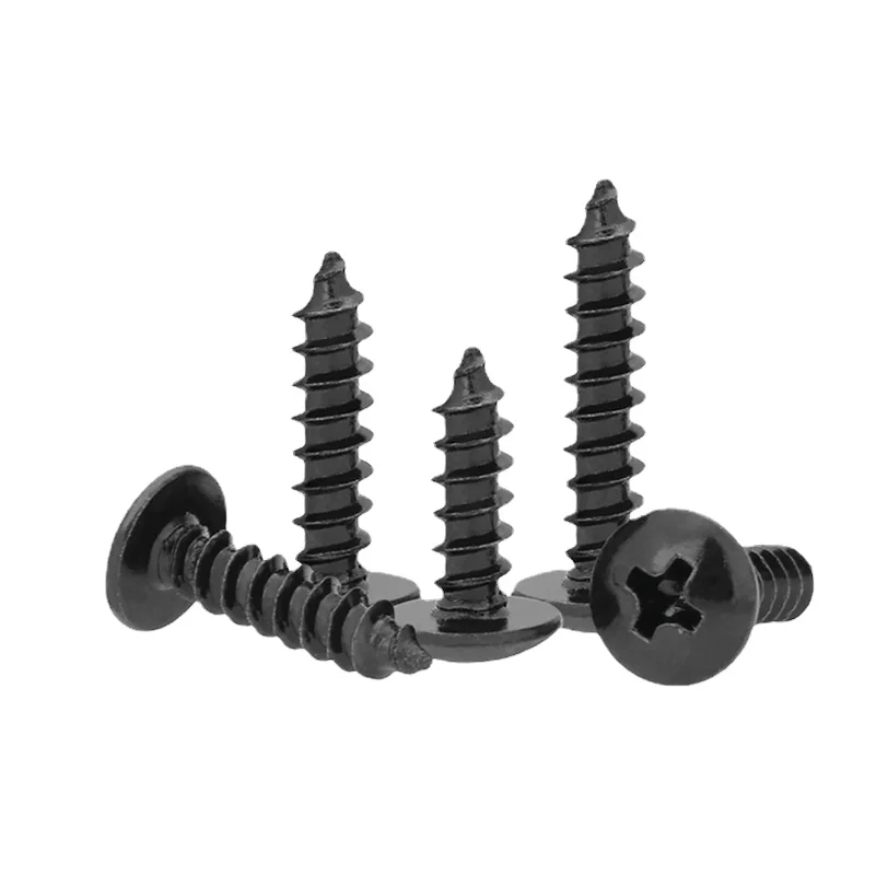 

50pcs 6mm Cross Recessed Truss Head Self-tapping Screw Carbon Steel M6 Phillips Mushroom Wood 12-40mm 16mm 20mm