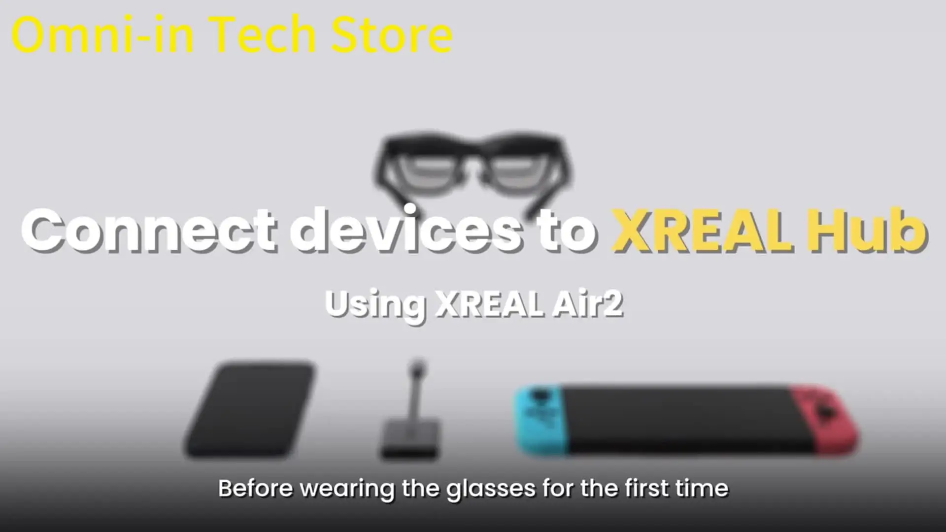 XREAL Hub for AR glasses, charging and using adapter, Switch