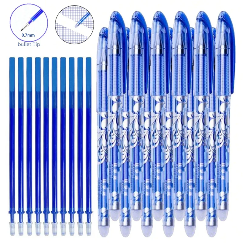 85 Pcs/Set Kawaii Erasable Pens Refill 0.5mm Gel Pen Gel Ink Stationery School Writing supplies for Notebook Office Student