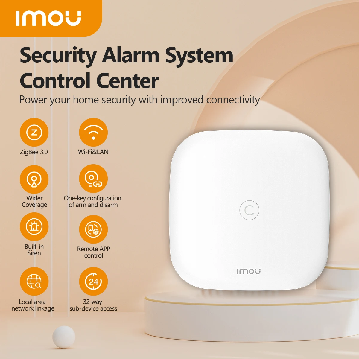 IMOU Smart Gateway Hub Wired&Wireless Remote Control Wi-Fi Built-in Siren For Alexa Google Home Smart Life ZigBee 3.0