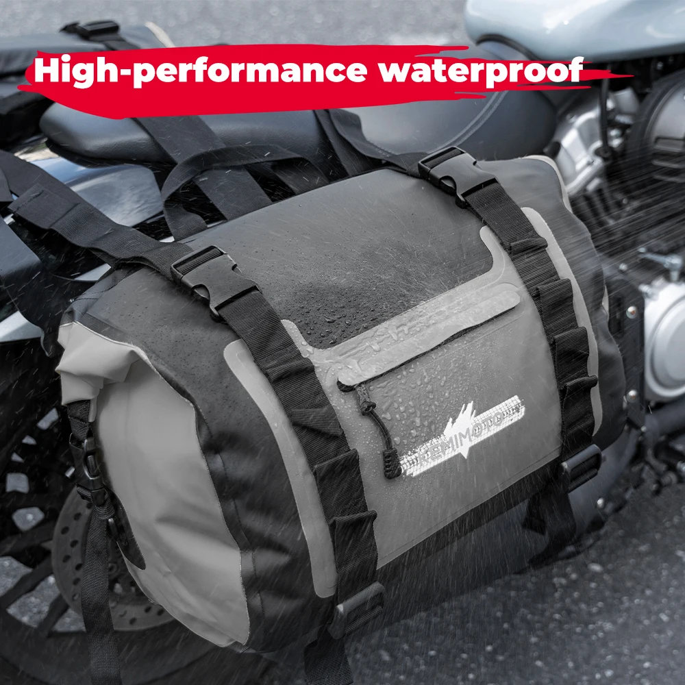 Borse Da Sella Moto In PVC 31x11x26 Cm - Impermeabili E Antiurto - Set Da 2 Con Scomparto A Rete - Bagaglio Laterale Per Electra Glide E Non Solo
