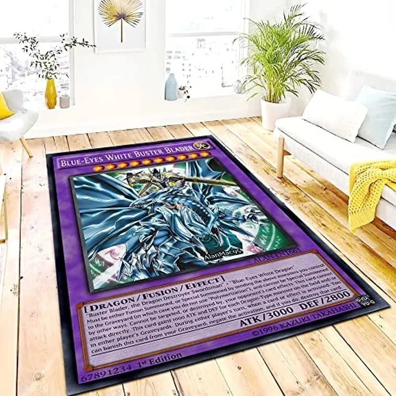 Blue Eyes White Dragon Carpet Anime Card Printing Carpet Boy Children'S Room Carpet Soggiorno Camera Da Letto Tappetino Decorativo